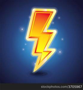 Vector lightning symbol