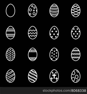 Vector line easter icon set. Easter Icon Object, Easter Icon Picture, Easter Icon Image - stock vector