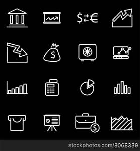 Vector line economic icon set. Economic Icon Object, Economic Icon Picture, Economic Icon Image - stock vector