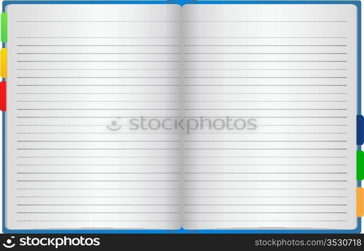 Vector lined notebook