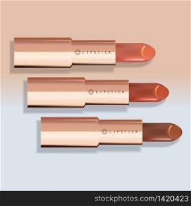 Vector Lipstick in Rose Gold Packaging