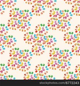 Vector llustrate. Abstract pattern for the background composed of colorful watercolor stains on a pink background.