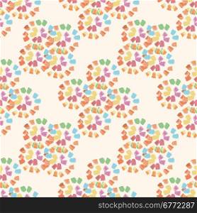 Vector llustrate. Abstract pattern for the background composed of colorful watercolor stains on a pink background.