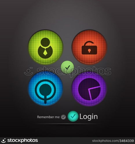 Vector login background