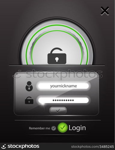 Vector login background