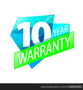 vector logo 10 years warranty