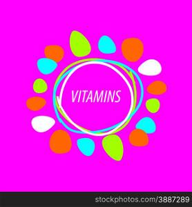 vector logo abstract colored vitamins