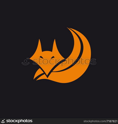 Vector logo abstract fox. Concept of cunning