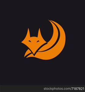 Vector logo abstract fox. Concept of cunning
