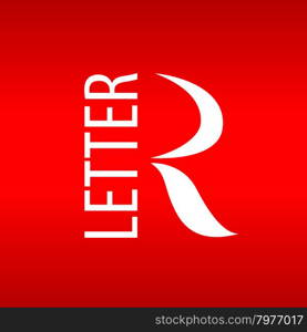 vector logo abstract letter R on a red background