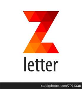 vector logo abstract letter Z of colored elements
