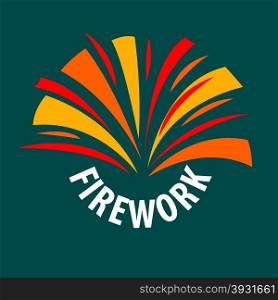 vector logo abstract multicolored fireworks