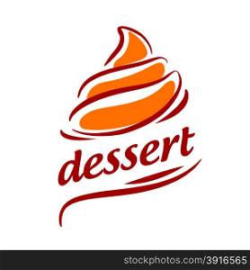 vector logo abstract orange cream