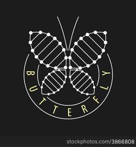 vector logo abstract tech butterfly