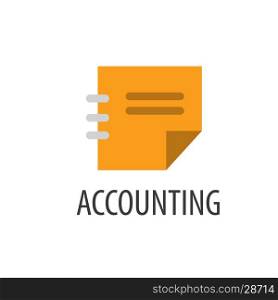 vector logo accounting. template design logo accounting. Vector illustration of icon