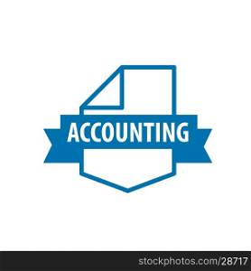 vector logo accounting. template design logo accounting. Vector illustration of icon