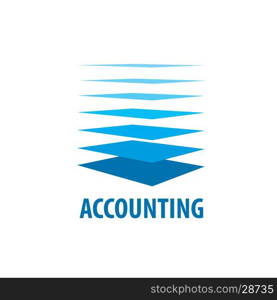 vector logo accounting. template design logo accounting. Vector illustration of icon