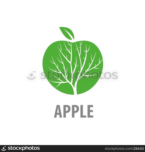 vector logo apple. Template design logo apple. Vector illustration of icon