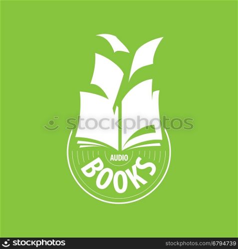 vector logo audio books fly away sheets. logo audio books fly away sheets. Vector illustration of icon