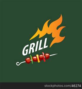 vector logo barbecue. logo design template barbecue. Vector illustration of icon