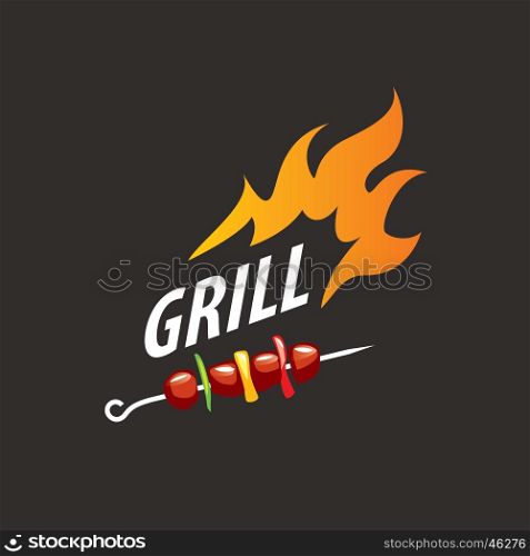 vector logo barbecue. logo design template barbecue. Vector illustration of icon