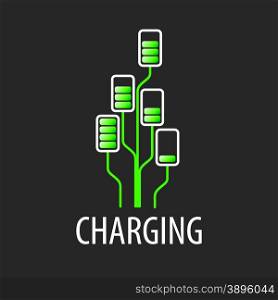 vector logo battery chargers in a tree