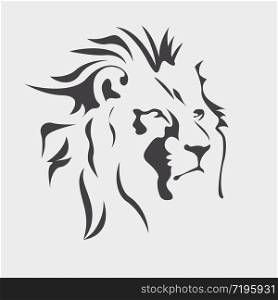 Vector logo black lion