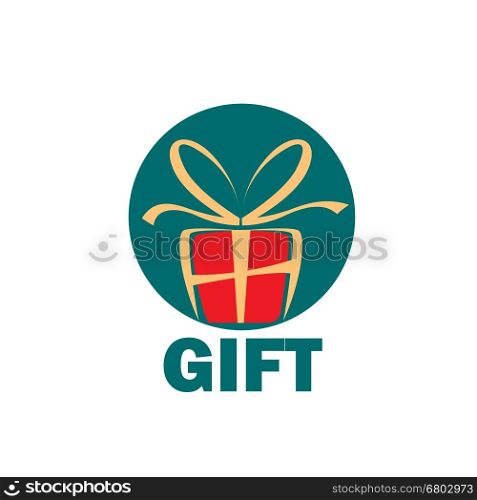 vector logo box with gifts. Abstract vector logo box with gifts. Design element