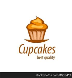 vector logo cake. logo design template cupcake. Vector illustration of icon