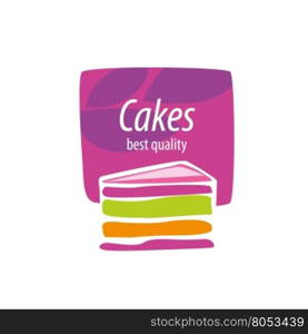 vector logo cake. logo design template cupcake. Vector illustration of icon