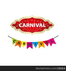 vector logo carnival. template design logo carnival. Vector illustration of icon