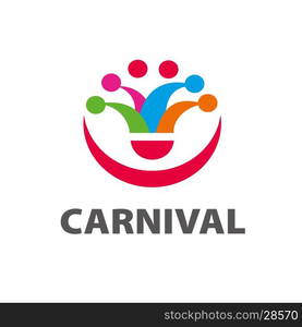 vector logo carnival. template design logo carnival. Vector illustration of icon