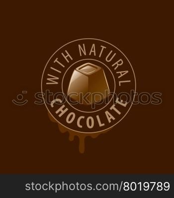 vector logo chocolate. Template logo chocolate and sweets. Vector illustration