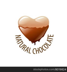 vector logo chocolate. Template logo chocolate and sweets. Vector illustration