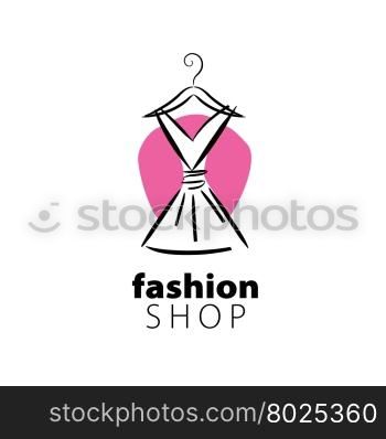 vector logo clothing. vector logo clothing. Illustration dress on a hanger