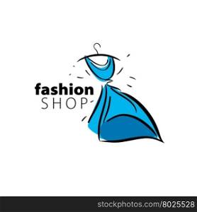 vector logo clothing. vector logo clothing. Illustration dress on a hanger