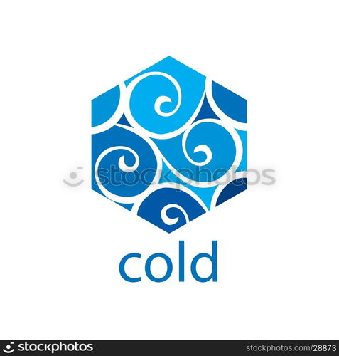 vector logo cold. pattern design logo cold. Vector illustration of icon