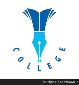 vector logo college. template design logo college. Vector illustration of icon