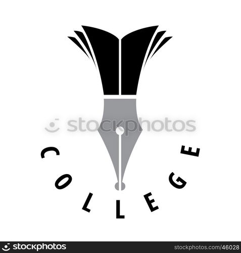 vector logo college. template design logo college. Vector illustration of icon