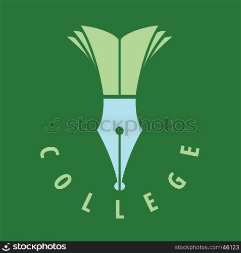 vector logo college. template design logo college. Vector illustration of icon