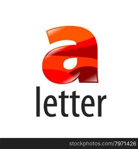 vector logo colored letter A with highlights