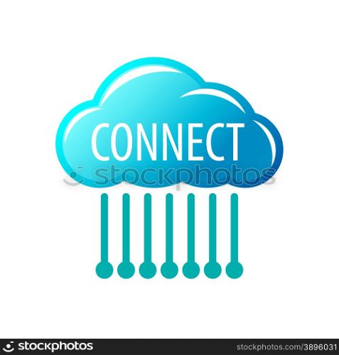 vector logo connect cloud chip