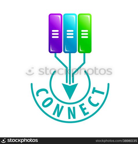 vector logo connect to server data
