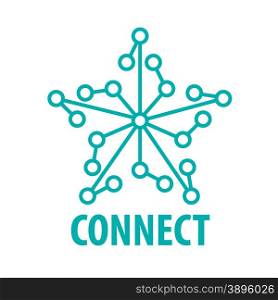 vector logo connect to the star network