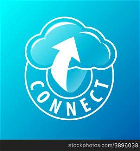 vector logo connectivity cloud and arrow