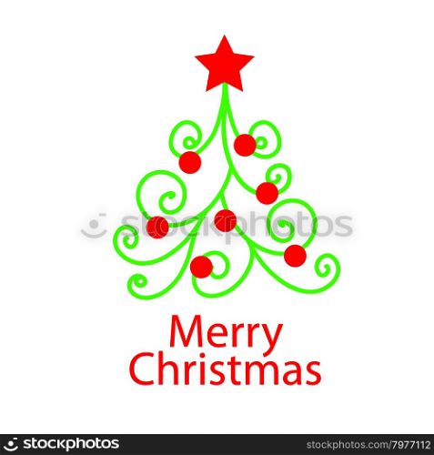 vector logo decorative Christmas tree