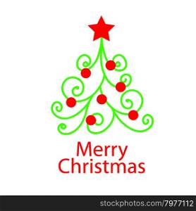 vector logo decorative Christmas tree