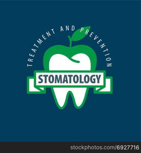 vector logo dentistry. vector logo for the treatment, prevention, and protection of the teeth