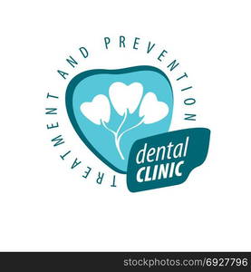 vector logo dentistry. vector logo for the treatment, prevention, and protection of the teeth