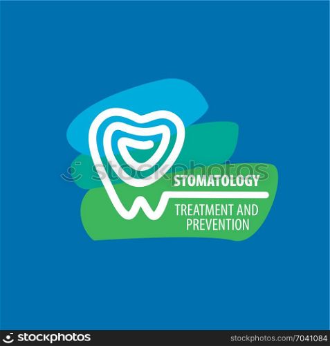 vector logo dentistry. vector logo for the treatment, prevention, and protection of the teeth